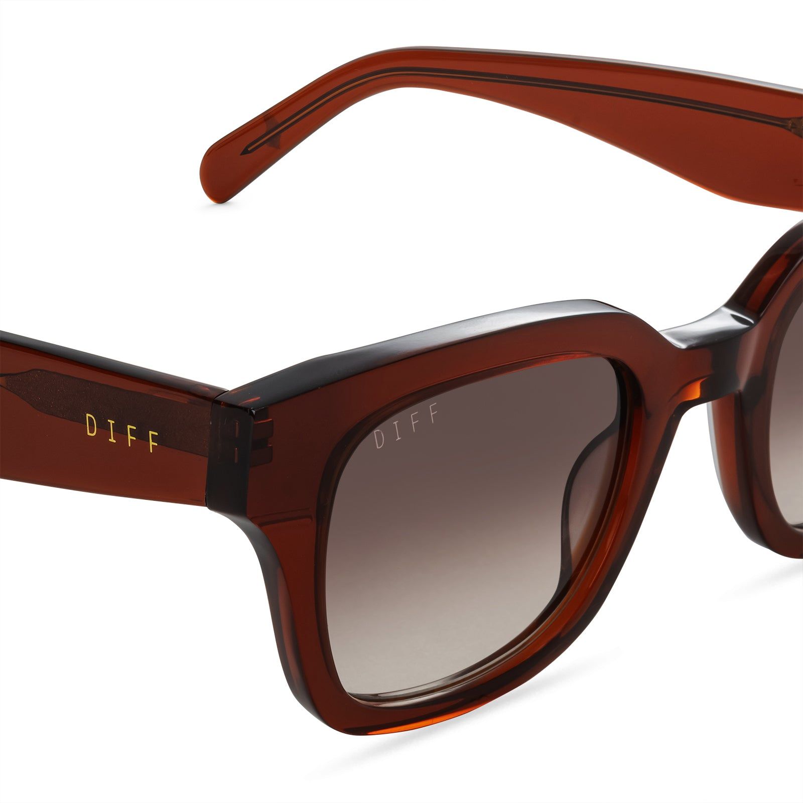 JEAN - COGNAC + BROWN GRADIENT SUNGLASSES sold by Diff Eyewear product image thumbnail 3