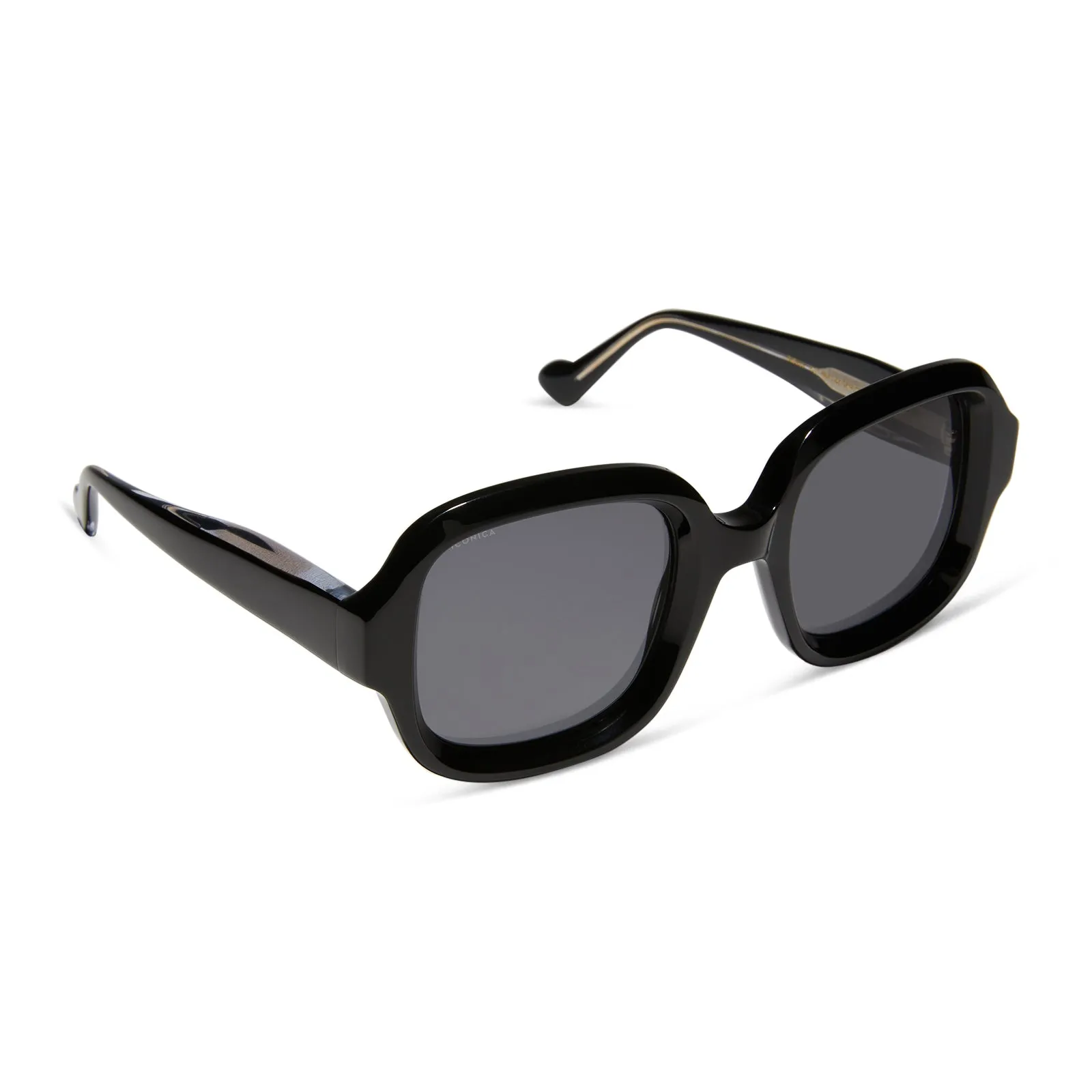 GISELE - BLACK + GREY + POLARIZED SUNGLASSES sold by Diff Eyewear