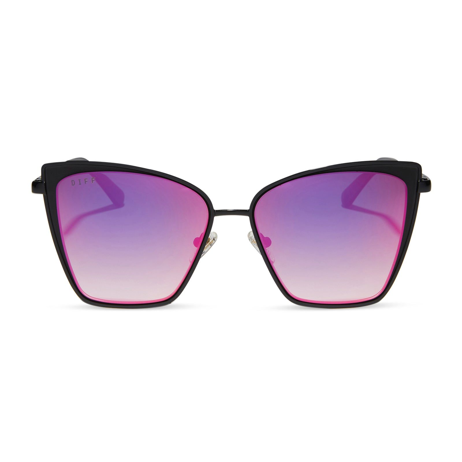 BECKY - BLACK + FIRE MIRROR SUNGLASSES sold by Diff Eyewear