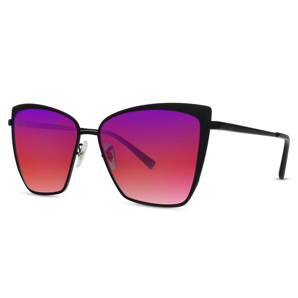 BECKY - BLACK + FIRE MIRROR SUNGLASSES sold by Diff Eyewear product image thumbnail 3