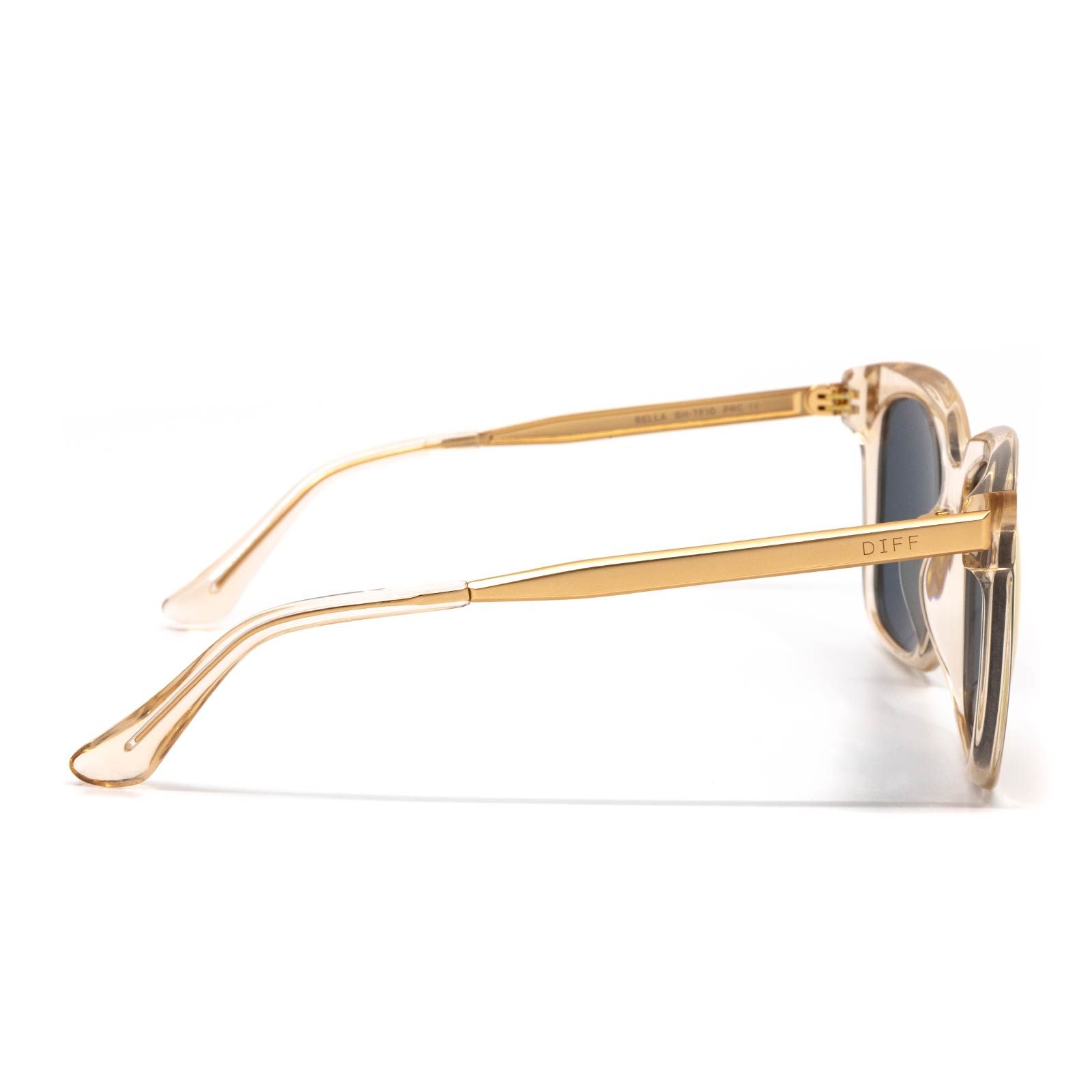 BELLA - BLUSH CRYSTAL + TAUPE FLASH SUNGLASSES sold by Diff Eyewear product image thumbnail 3