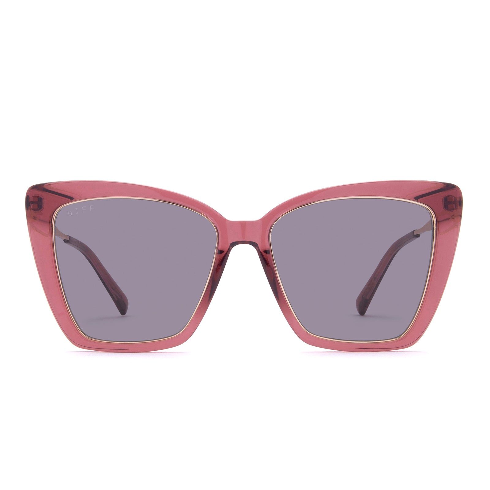 BECKY IV - MULBERRY + WINE GRADIENT SUNGLASSES sold by Diff Eyewear
