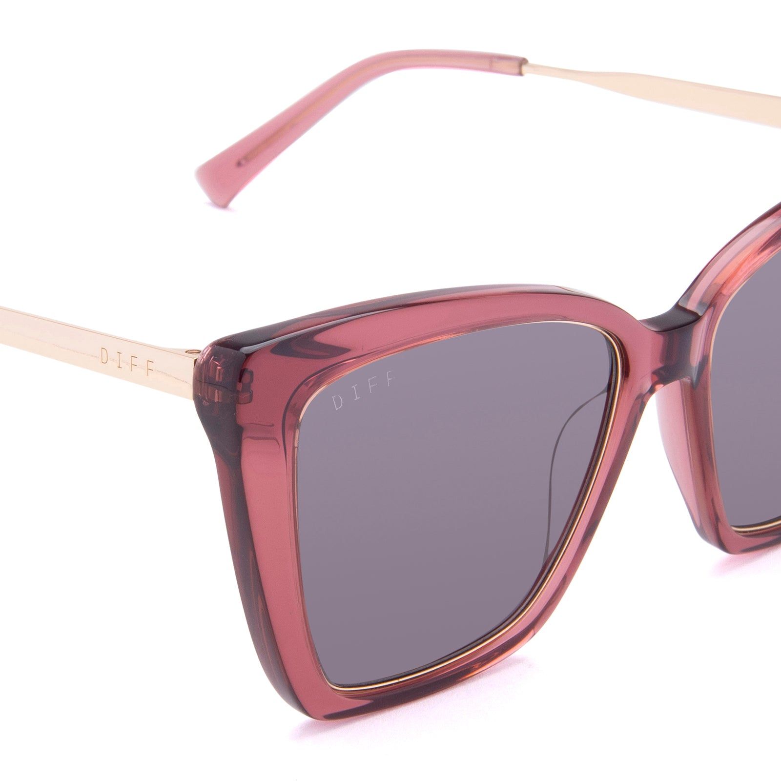 BECKY IV - MULBERRY + WINE GRADIENT SUNGLASSES sold by Diff Eyewear product image thumbnail 3