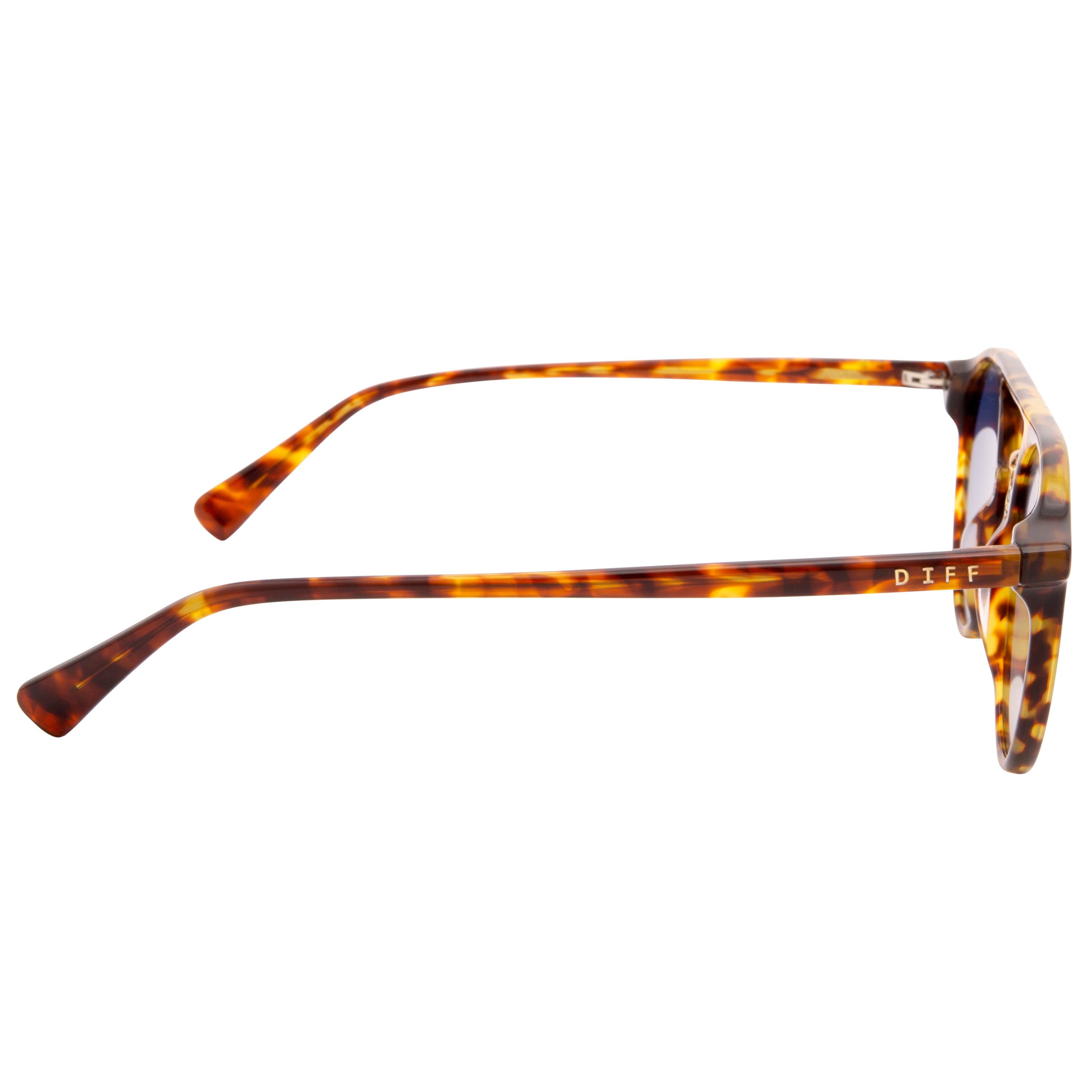 MASON - AMBER TORTOISE + BLUE STEEL GRADIENT + POLARIZED SUNGLASSES sold by Diff Eyewear product image thumbnail 3