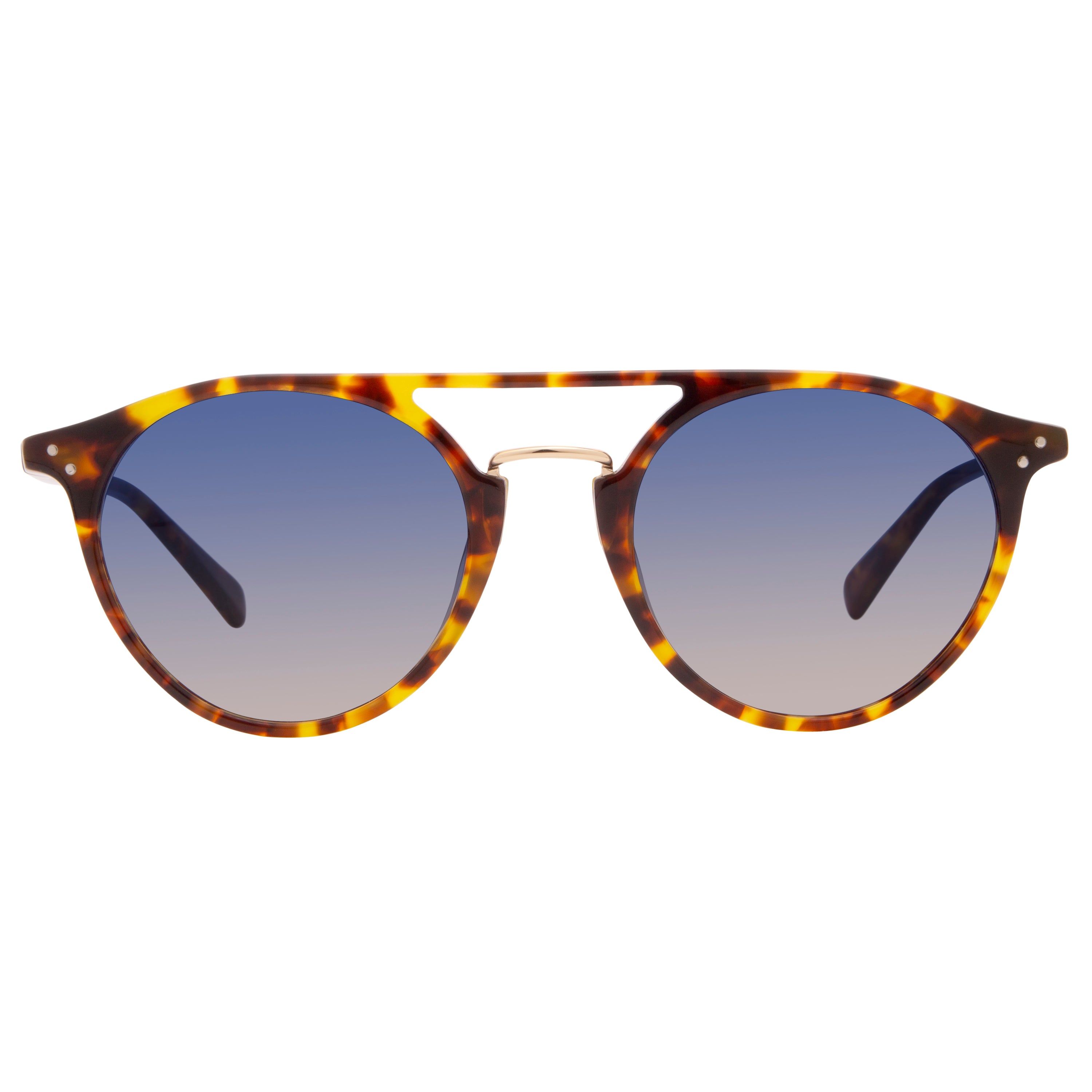 MASON - AMBER TORTOISE + BLUE STEEL GRADIENT + POLARIZED SUNGLASSES sold by Diff Eyewear