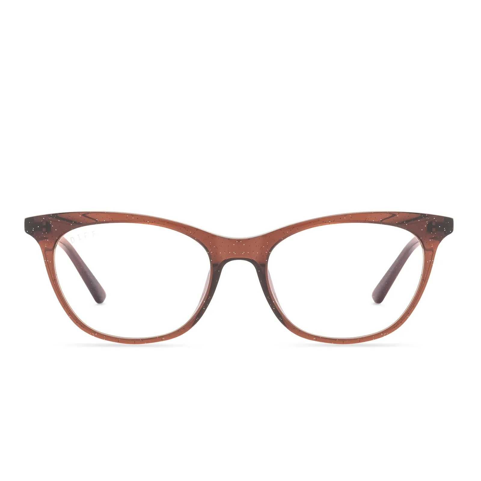 JADE - FESTIVE CHESTNUT + BLUE LIGHT GLASSES sold by Diff Eyewear