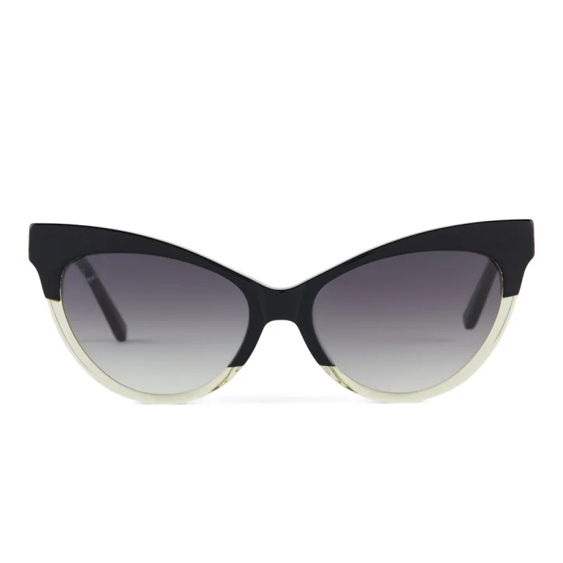 PATRICIA NASH -MONROE + BLACK CHAMPAGNE + GREY GRADIENT SUNGLASSES sold by Diff Eyewear
