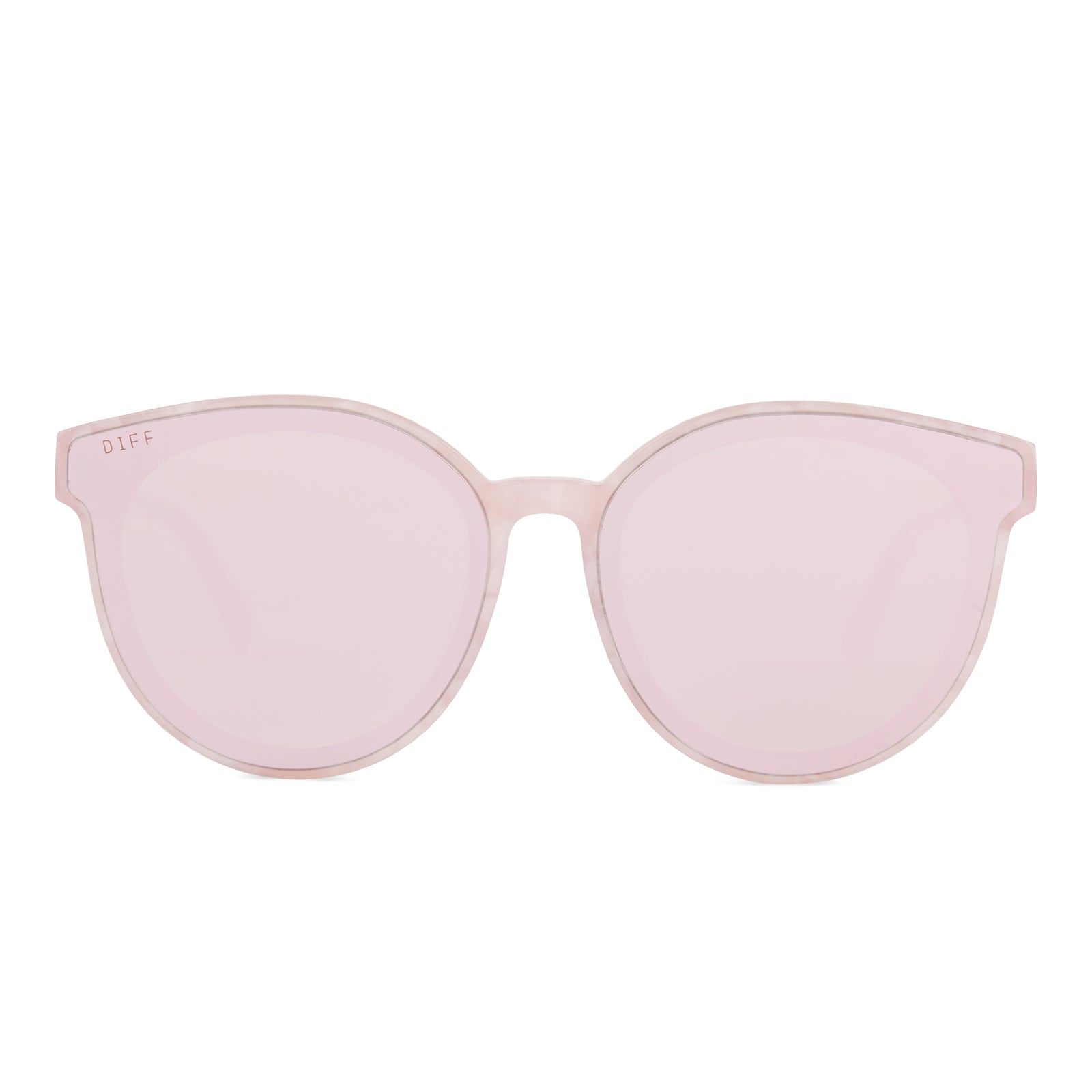 GEMMA - GEO PINK + CHERRY BLOSSOM MIRROR SUNGLASSES sold by Diff Eyewear
