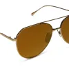DASH XS - COPPER METAL + BROWN GOLD FLASH + POLARIZED SUNGLASSES sold by Diff Eyewear