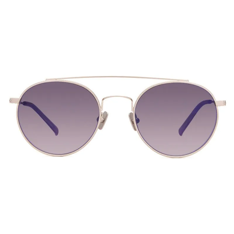 JESSIE JAMES DECKER - SKYE + BRUSHED SILVER + PURPLE GRADIENT POLARIZED SUNGLASSES sold by Diff Eyewear