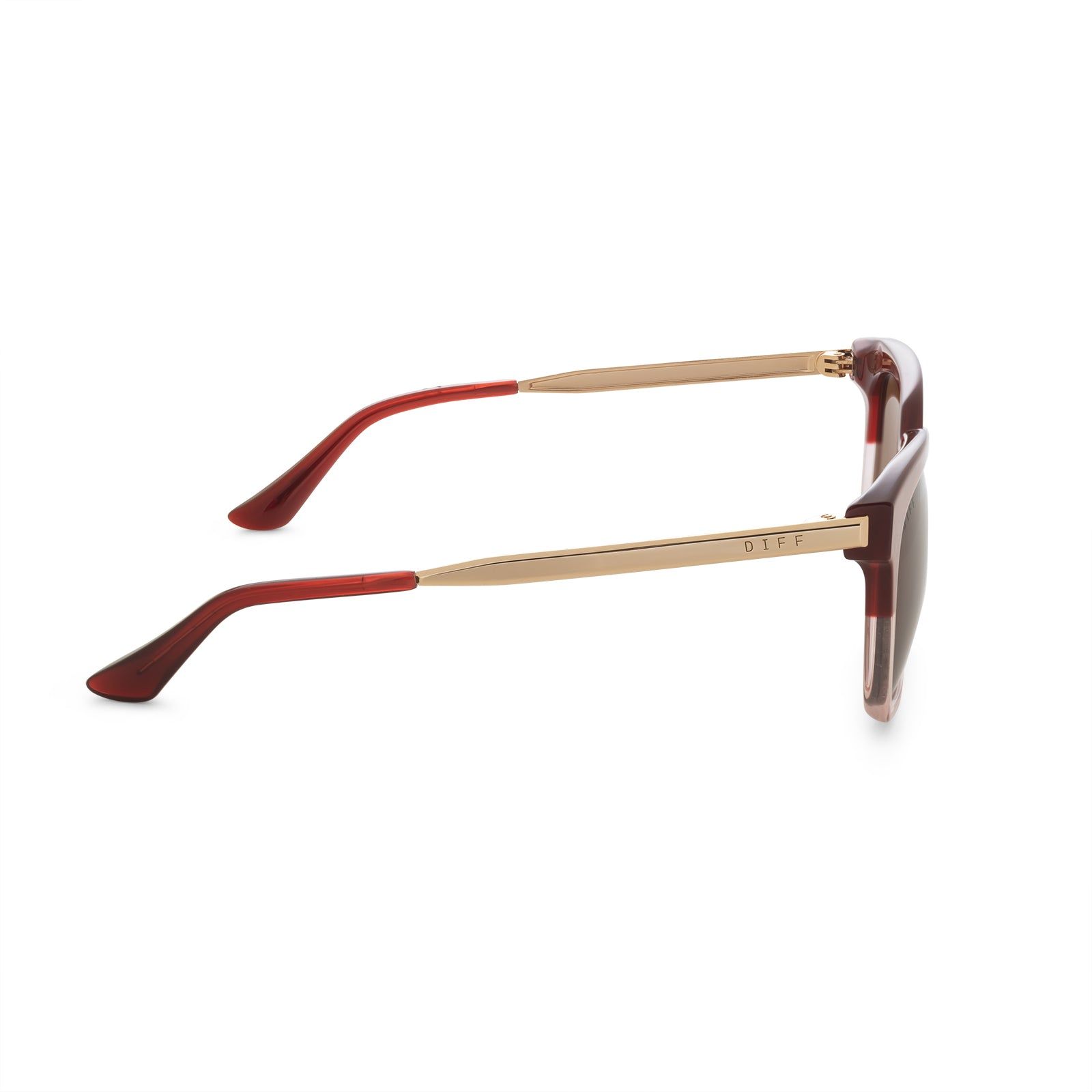BELLA - ROSEWOOD OMBRE + BROWN SUNGLASSES sold by Diff Eyewear product image thumbnail 4