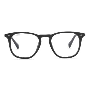 MAXWELL - MATTE BLACK + CLEAR GLASSES sold by Diff Eyewear