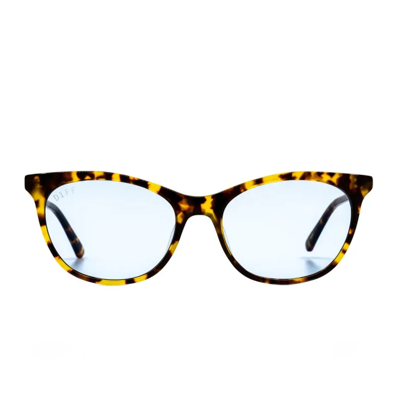 JADE - AMBER TORTOISE + BLUE BLUE LIGHT TECHNOLOGY GLASSES sold by Diff Eyewear