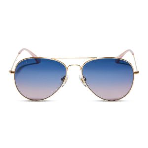CRUZ - BRUSHED GOLD + LAVENDER ROSE GRADIENT POLARIZED SUNGLASSES sold by Diff Eyewear