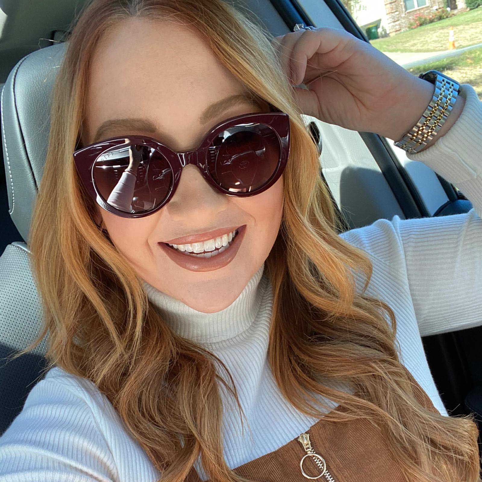 EMMY - CLARET + WINE GRADIENT SUNGLASSES sold by Diff Eyewear product image thumbnail 5