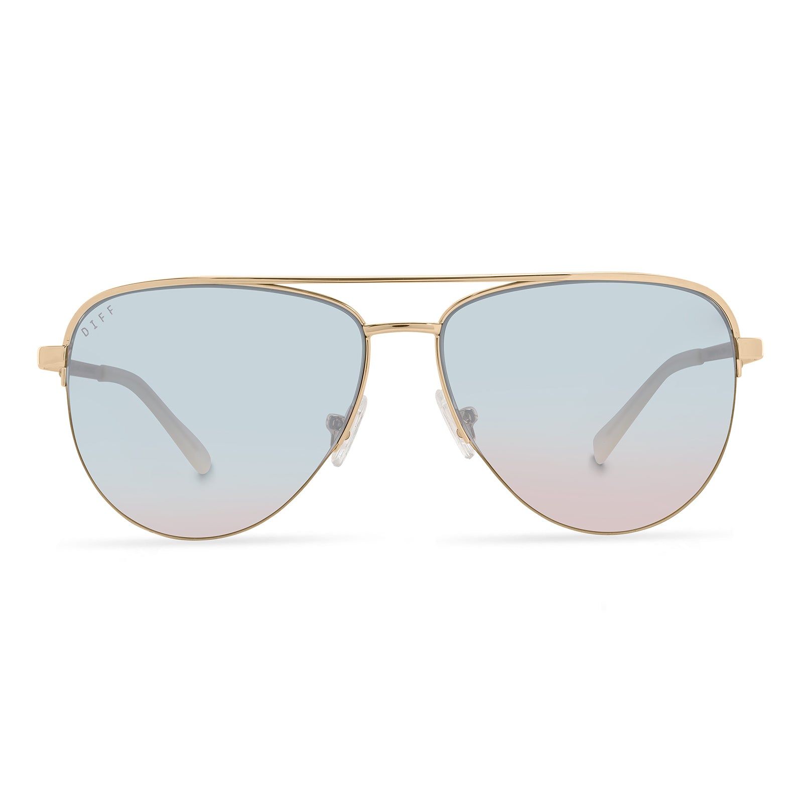 TATE - GOLD + BLUE TO LAVENDER FLASH SUNGLASSES sold by Diff Eyewear