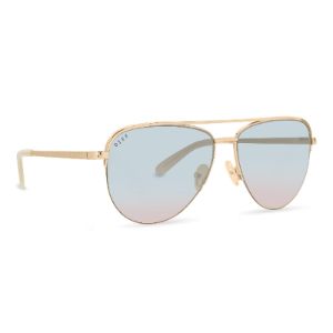 TATE - GOLD + BLUE TO LAVENDER FLASH SUNGLASSES sold by Diff Eyewear