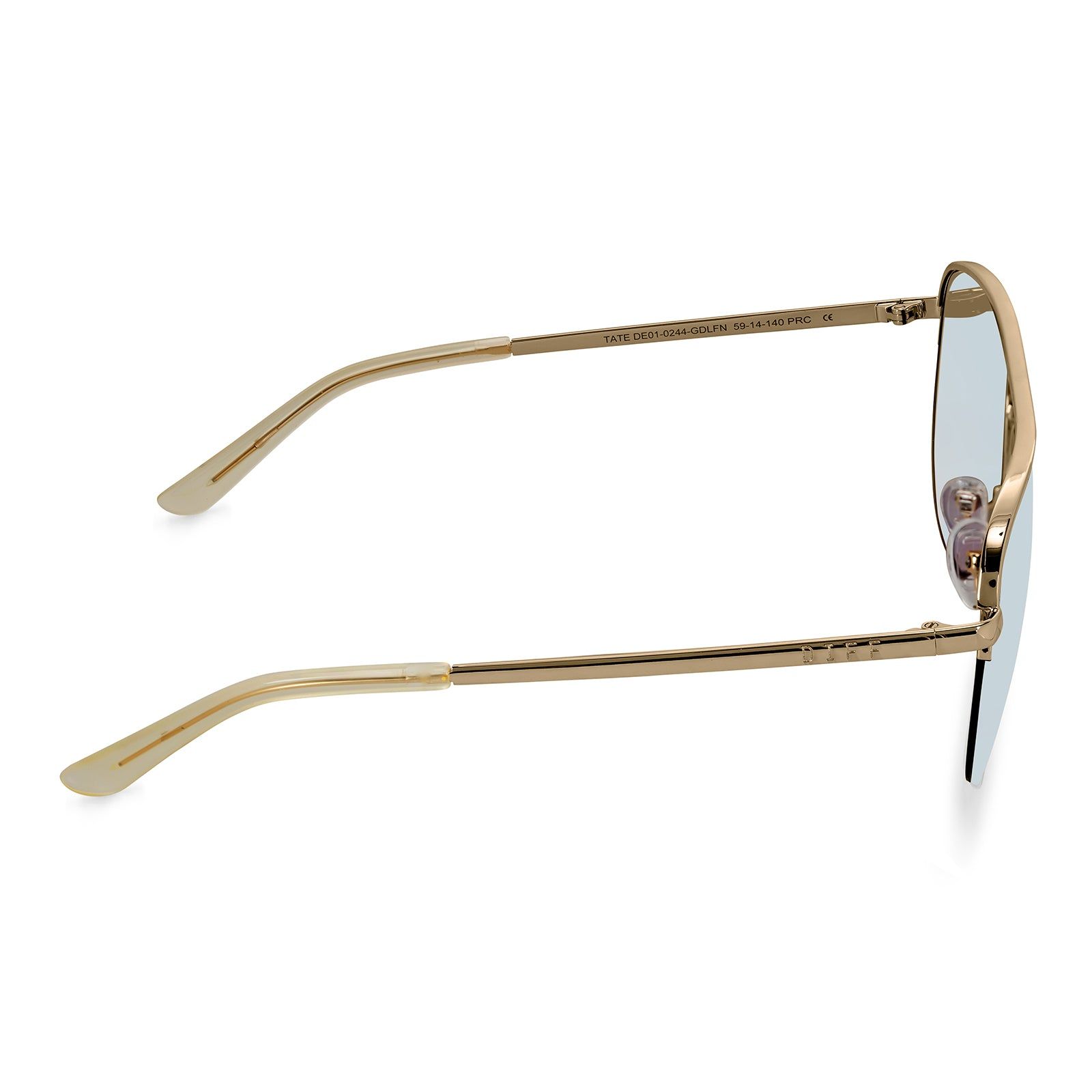TATE - GOLD + BLUE TO LAVENDER FLASH SUNGLASSES sold by Diff Eyewear product image thumbnail 3