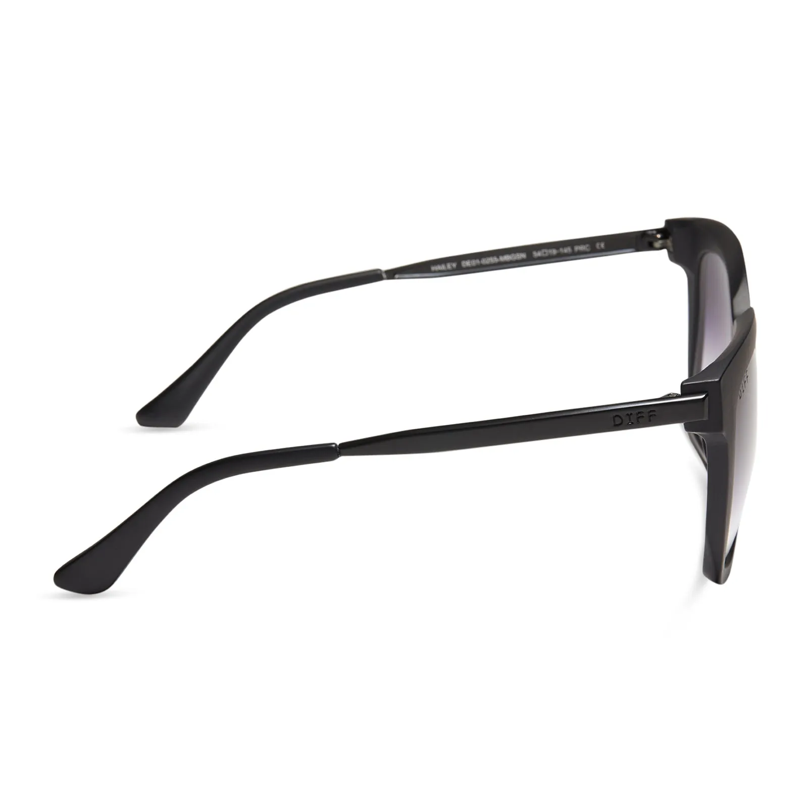 HAILEY - MATTE BLACK + SHARP GREY GRADIENT SUNGLASSES sold by Diff Eyewear product image thumbnail 3