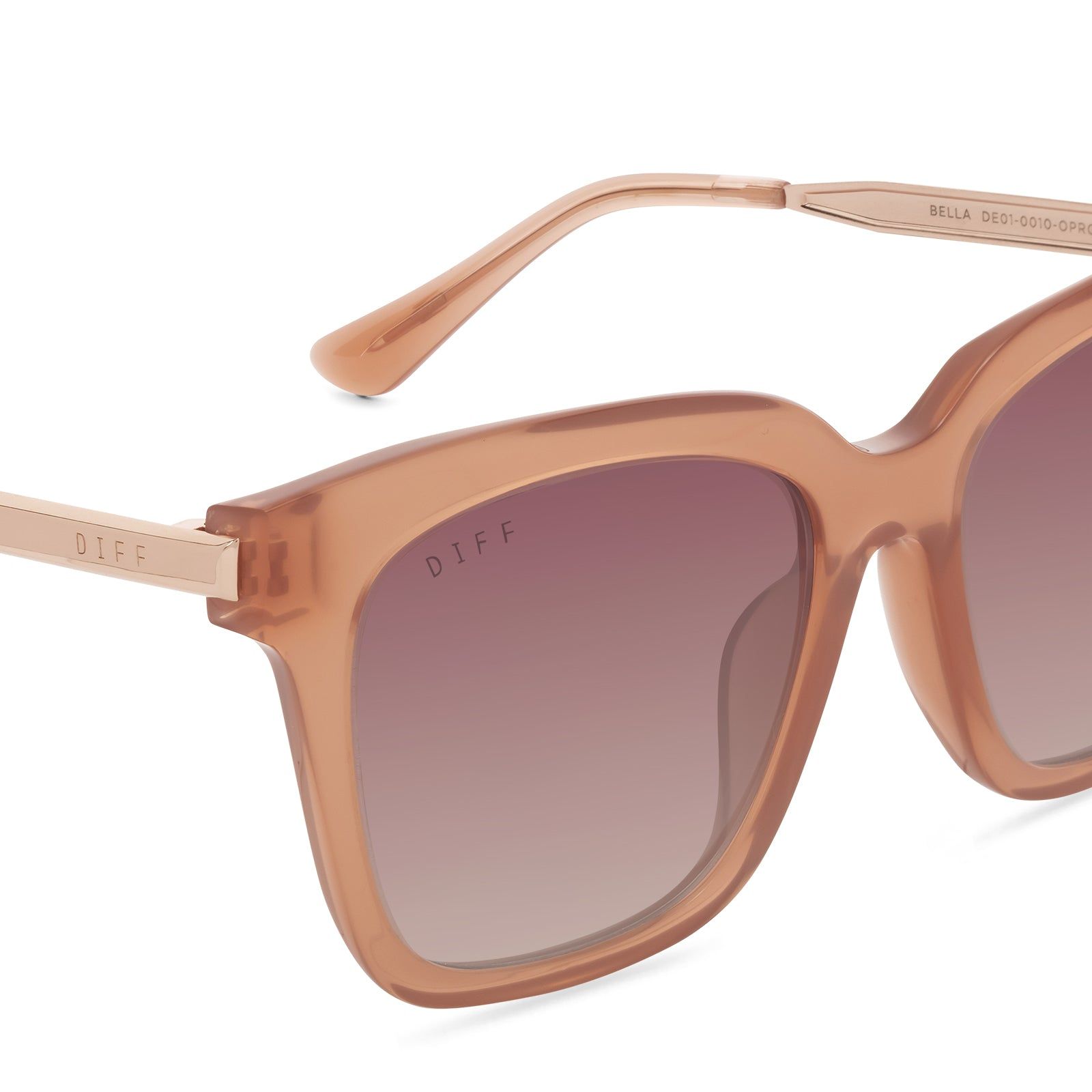 BELLA - OYSTER PINK + ROSE GRADIENT SUNGLASSES sold by Diff Eyewear product image thumbnail 4
