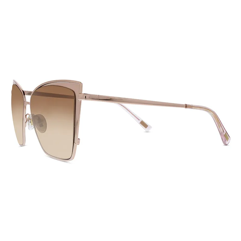 BECKY - ROSE GOLD + BROWN GRADIENT SUNGLASSES sold by Diff Eyewear product image thumbnail 4