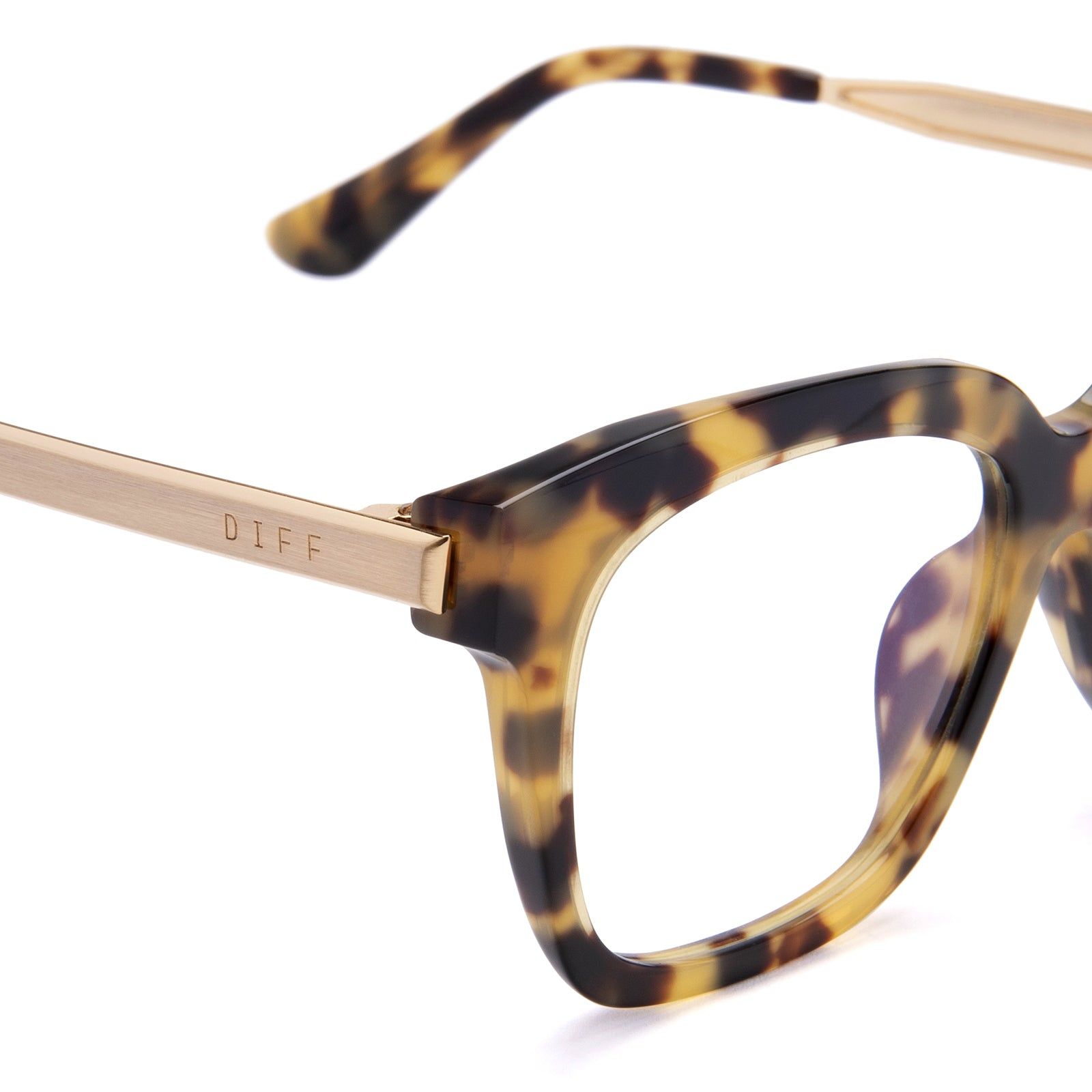 BELLA XS - HAZEL TORTOISE + CLEAR GLASSES sold by Diff Eyewear product image thumbnail 3