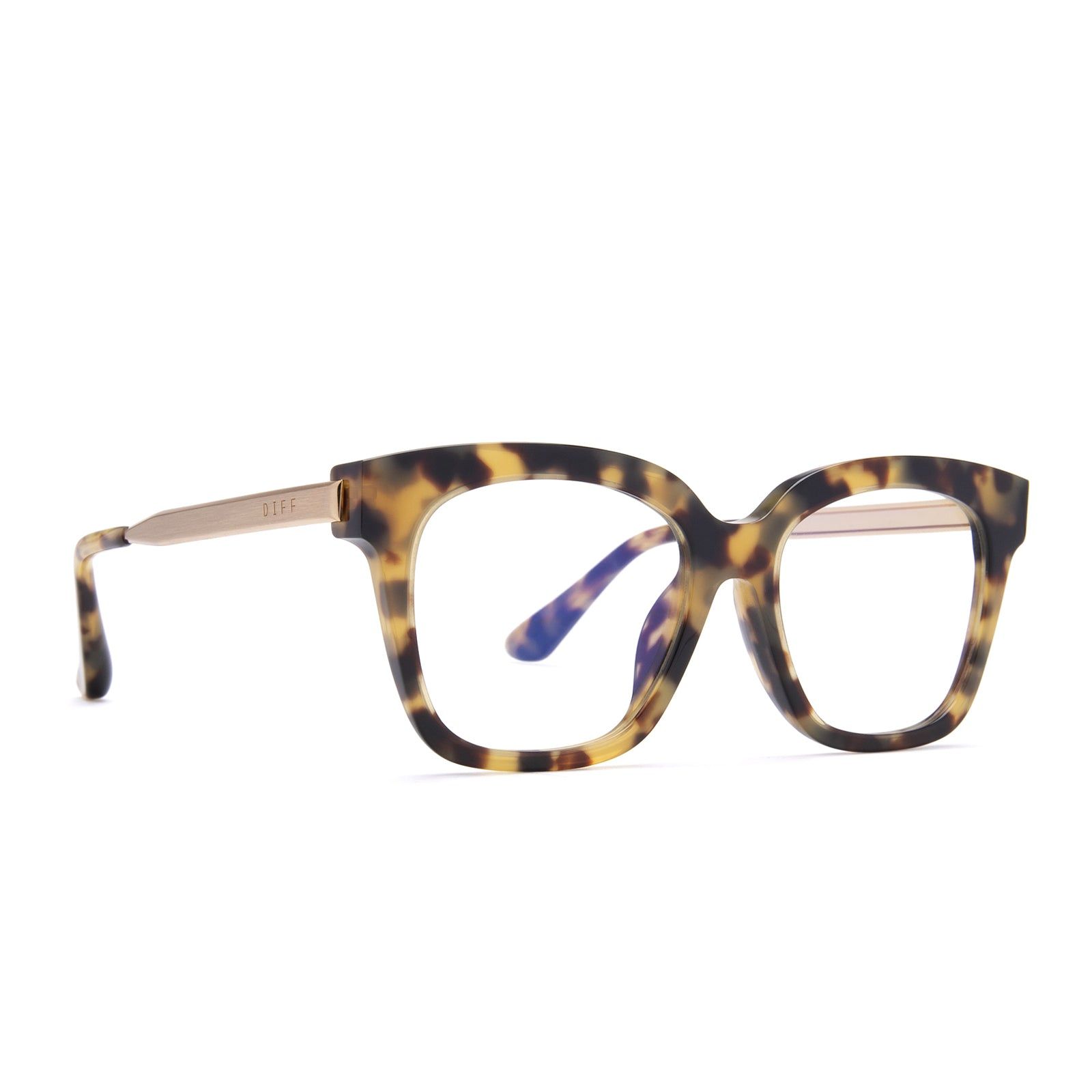BELLA XS - HAZEL TORTOISE + CLEAR GLASSES sold by Diff Eyewear product image thumbnail 2