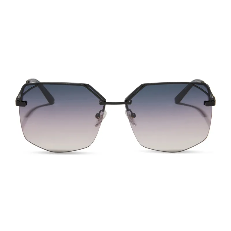 BREE - MATTE BLACK + TWILIGHT GRADIENT SUNGLASSES sold by Diff Eyewear