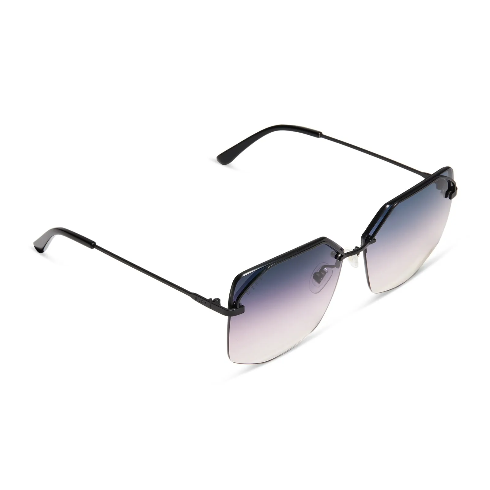BREE - MATTE BLACK + TWILIGHT GRADIENT SUNGLASSES sold by Diff Eyewear product image thumbnail 4