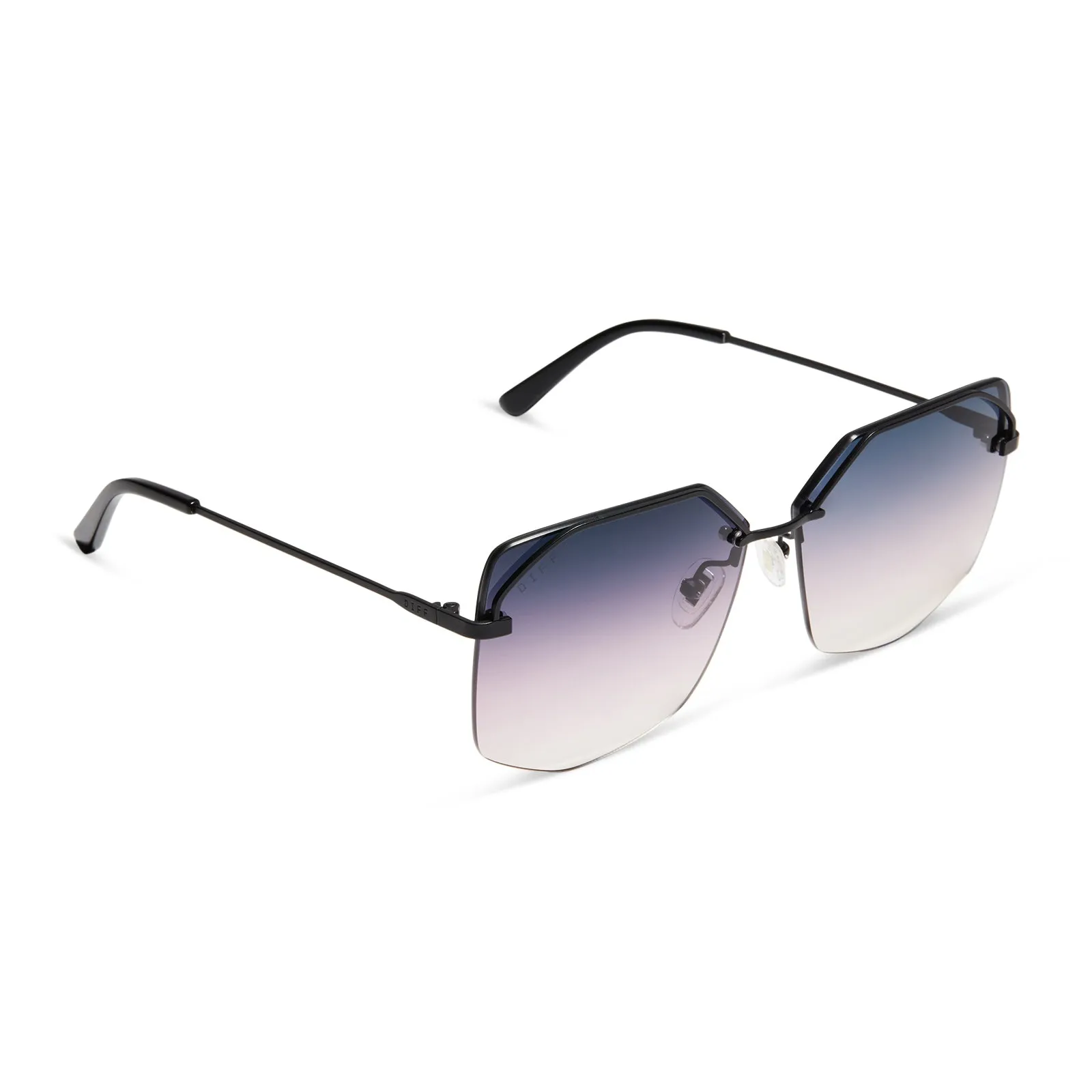 BREE - MATTE BLACK + TWILIGHT GRADIENT SUNGLASSES sold by Diff Eyewear product image thumbnail 2