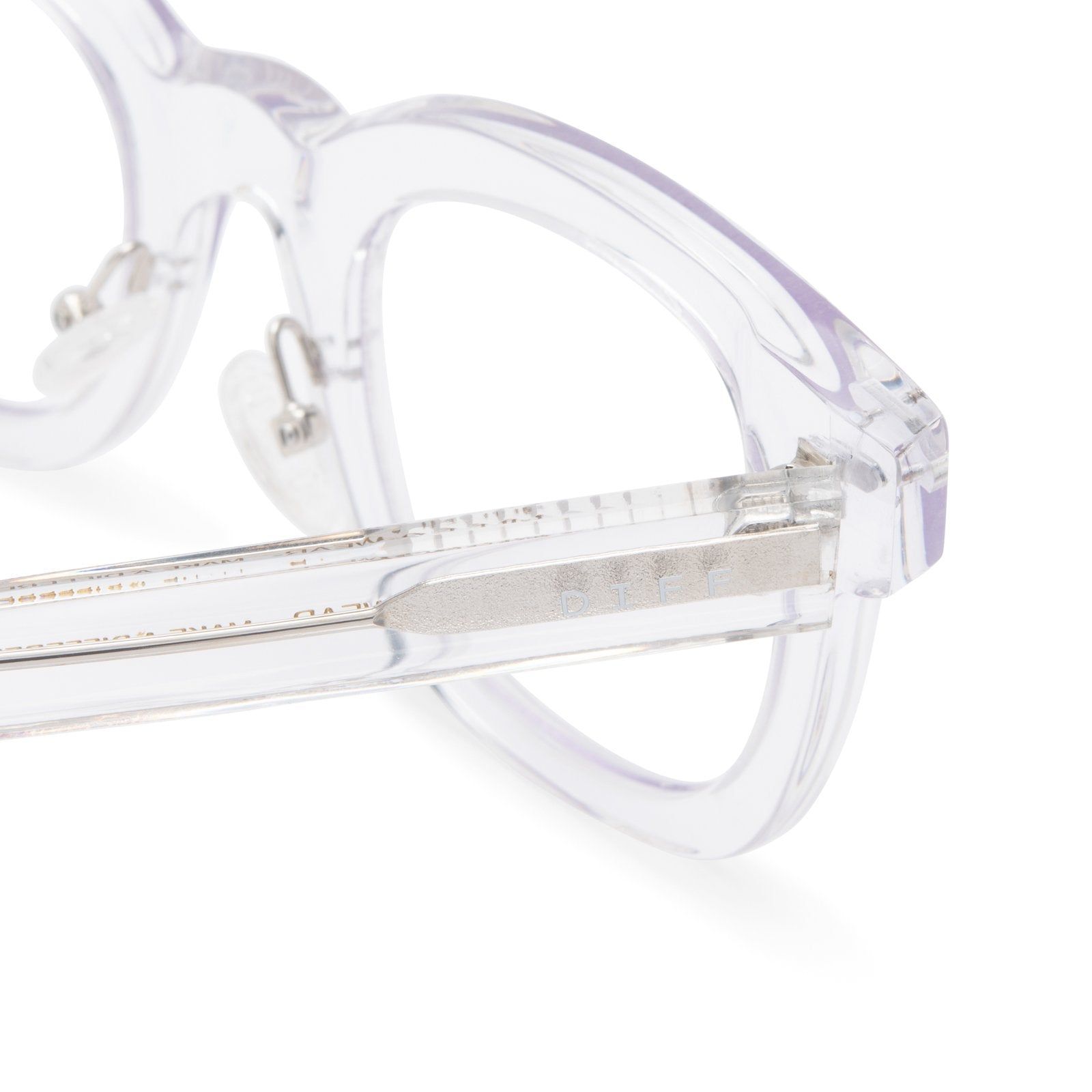 SUMMER - CLEAR CRYSTAL + BLUE LIGHT TECHNOLOGY GLASSES sold by Diff Eyewear product image thumbnail 4