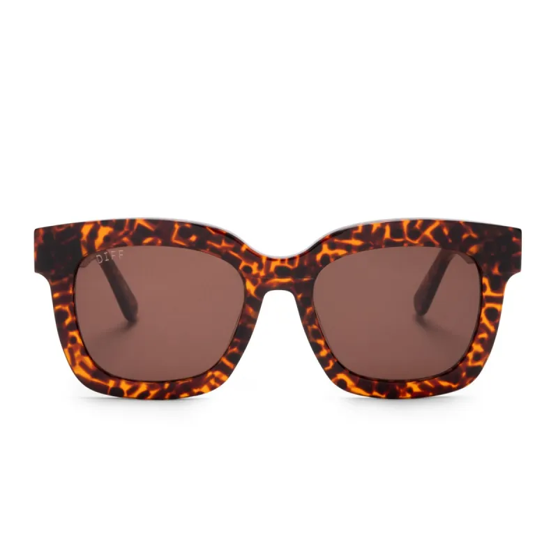 CARSON - LEOPARD TORTOISE + BROWN GRADIENT SUNGLASSES sold by Diff Eyewear