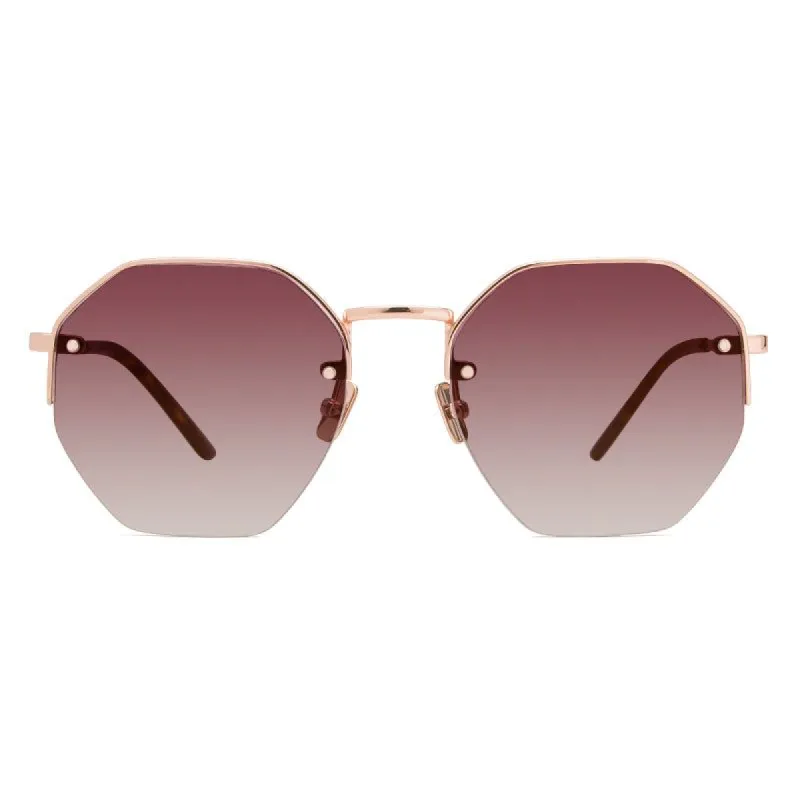 NOVA - GOLD + ROSE GRADIENT FLASH SUNGLASSES sold by Diff Eyewear