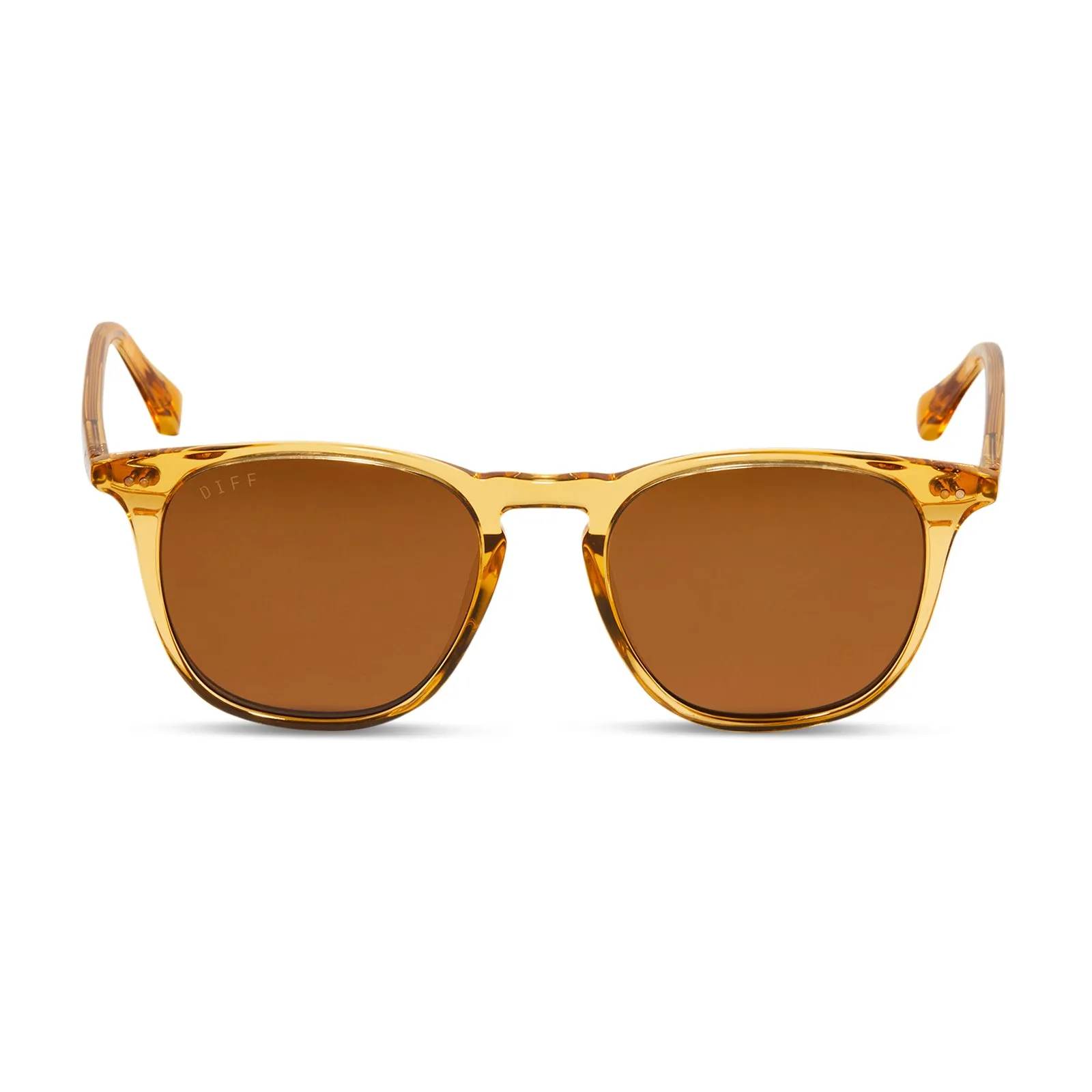 MAXWELL XL - CITRINE CRYSTAL + BROWN + POLARIZED SUNGLASSES sold by Diff Eyewear