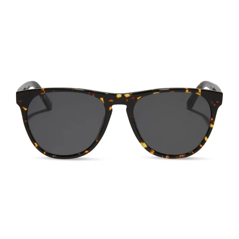 DARREN - FIERY TORTOISE + GREY + POLARIZED SUNGLASSES sold by Diff Eyewear