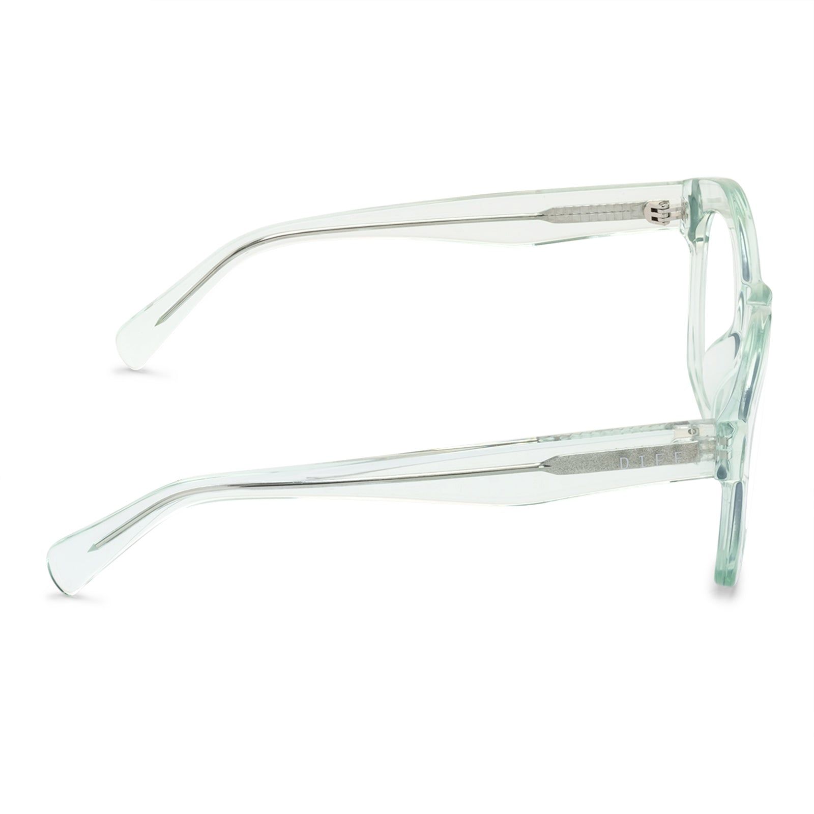 HAYDEN - SOFT LAGOON CRYSTAL + CLEAR GLASSES sold by Diff Eyewear product image thumbnail 3