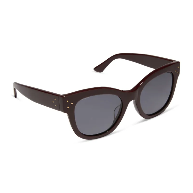 EVA - BORDEAUX + GREY + POLARIZED SUNGLASSES sold by Diff Eyewear