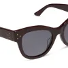 EVA - BORDEAUX + GREY + POLARIZED SUNGLASSES sold by Diff Eyewear
