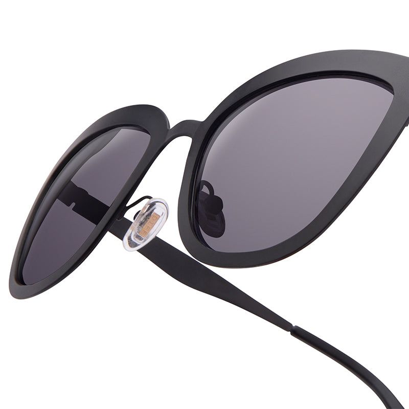 LILY - POLISHED BLACK + DARK SMOKE POLARIZED SUNGLASSES sold by Diff Eyewear product image thumbnail 6