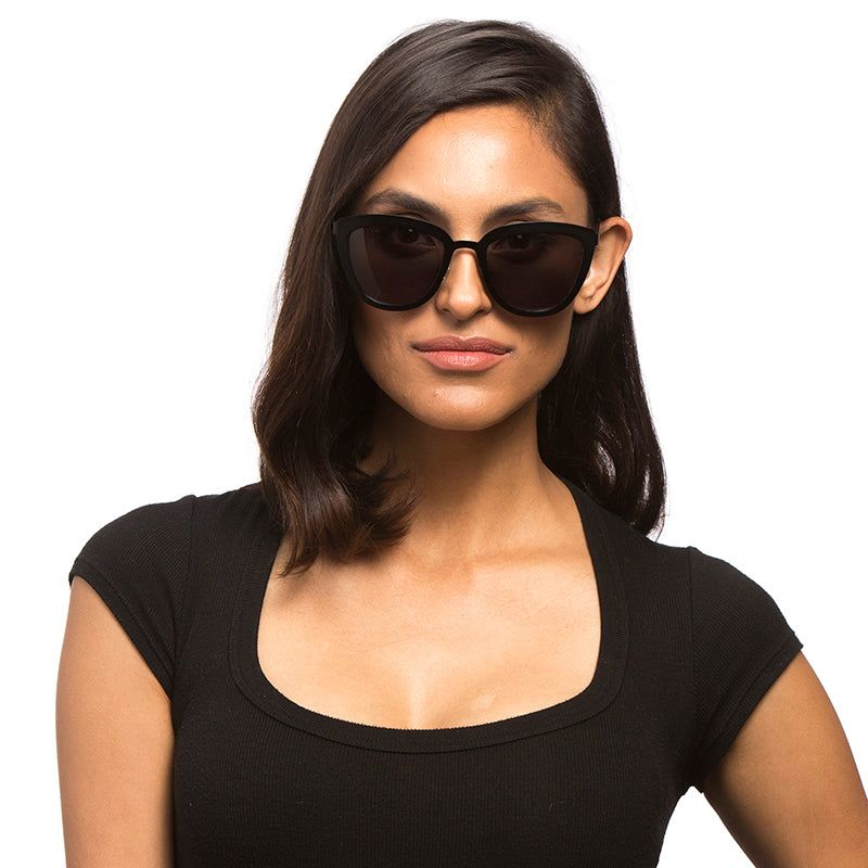 LILY - POLISHED BLACK + DARK SMOKE POLARIZED SUNGLASSES sold by Diff Eyewear product image thumbnail 10