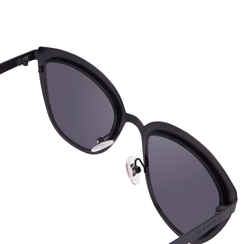 LILY - POLISHED BLACK + DARK SMOKE POLARIZED SUNGLASSES sold by Diff Eyewear product image thumbnail 7