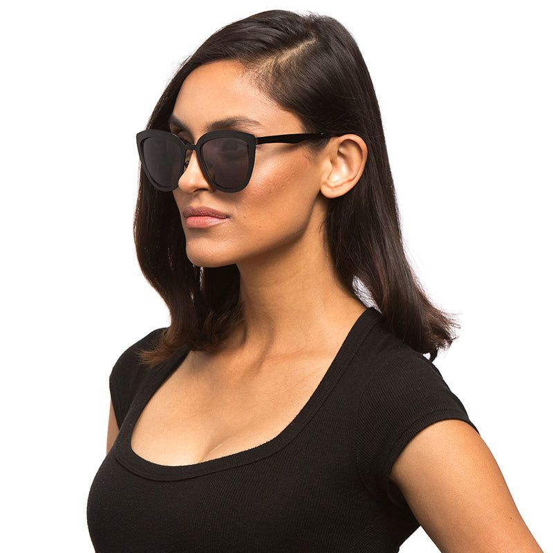 LILY - POLISHED BLACK + DARK SMOKE POLARIZED SUNGLASSES sold by Diff Eyewear product image thumbnail 11