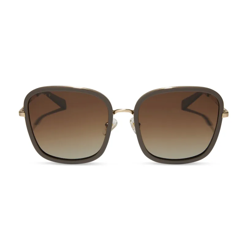 GENEVIVE - LONDON STONE + TRUFFLE GRADIENT + POLARIZED SUNGLASSES sold by Diff Eyewear