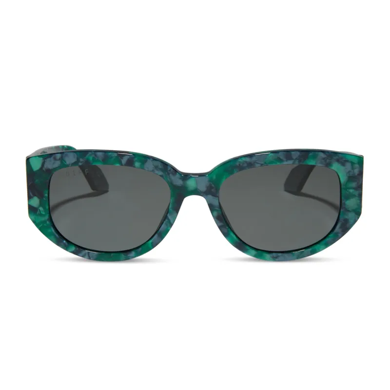 DREW - DARK IVY TORTOISE + GREY + POLARIZED SUNGLASSES sold by Diff Eyewear