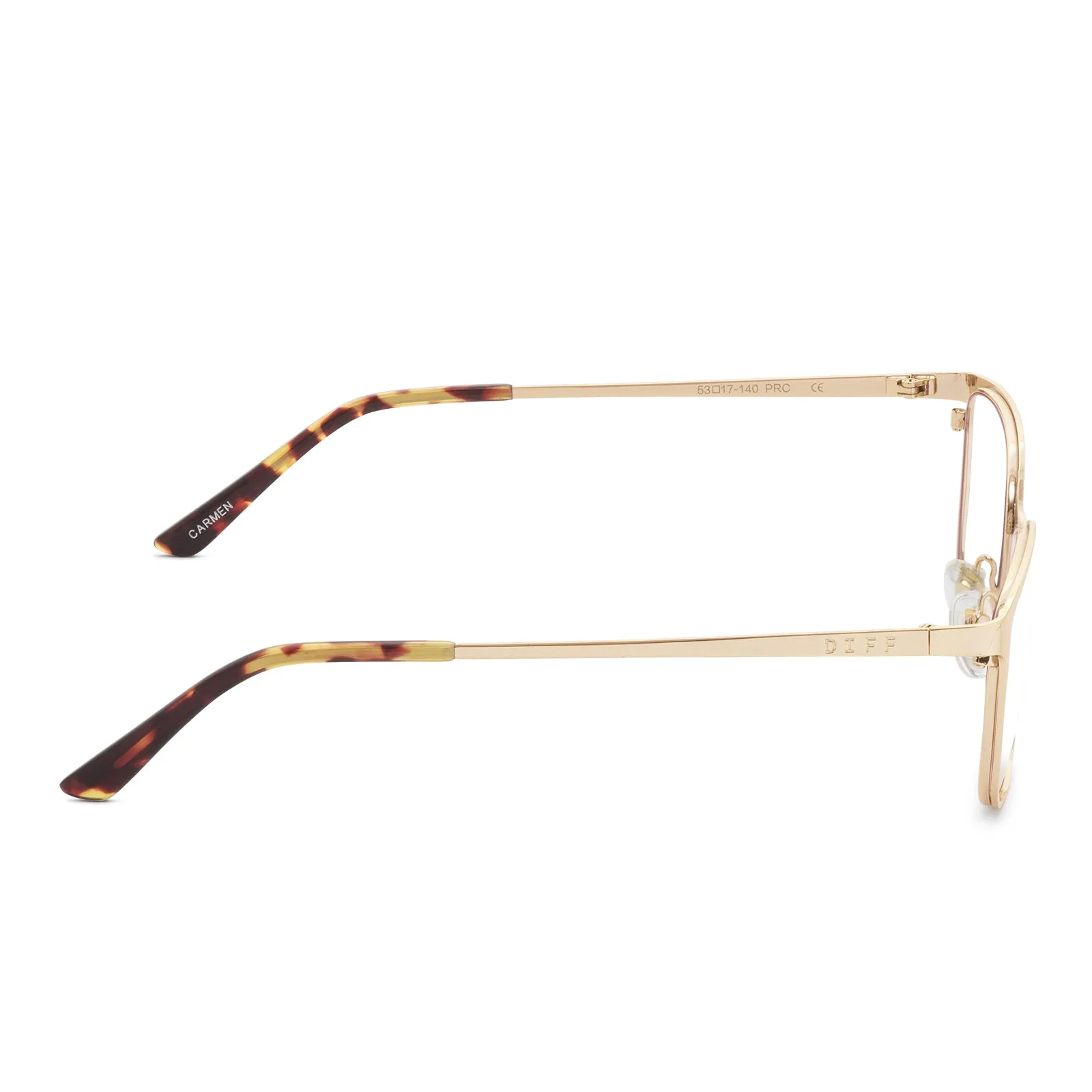 CARMEN - GOLD + BLUE LIGHT TECHNOLOGY GLASSES sold by Diff Eyewear product image thumbnail 4