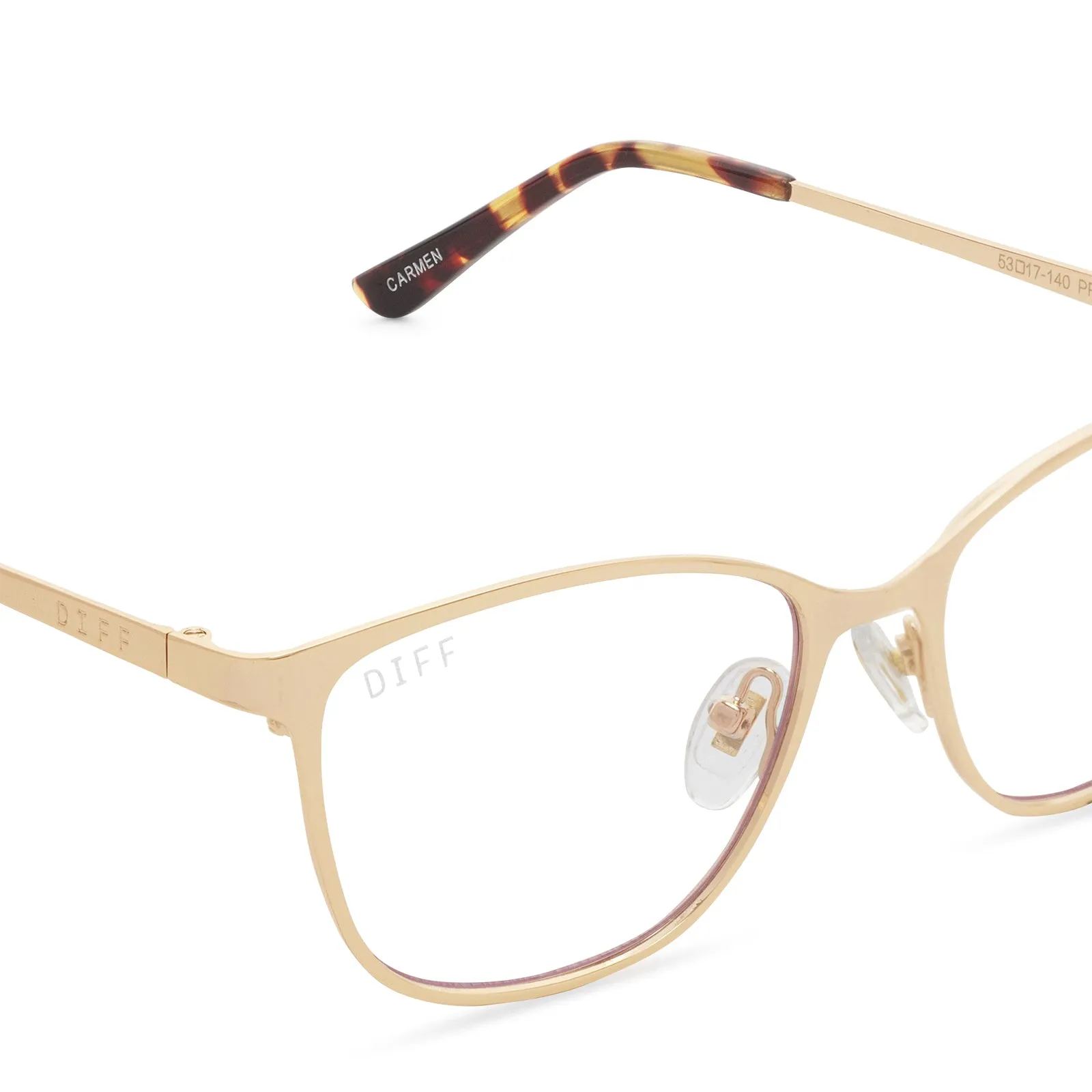 CARMEN - GOLD + BLUE LIGHT TECHNOLOGY GLASSES sold by Diff Eyewear product image thumbnail 3