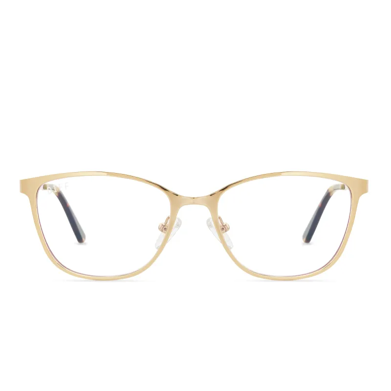 CARMEN - GOLD + BLUE LIGHT TECHNOLOGY GLASSES sold by Diff Eyewear