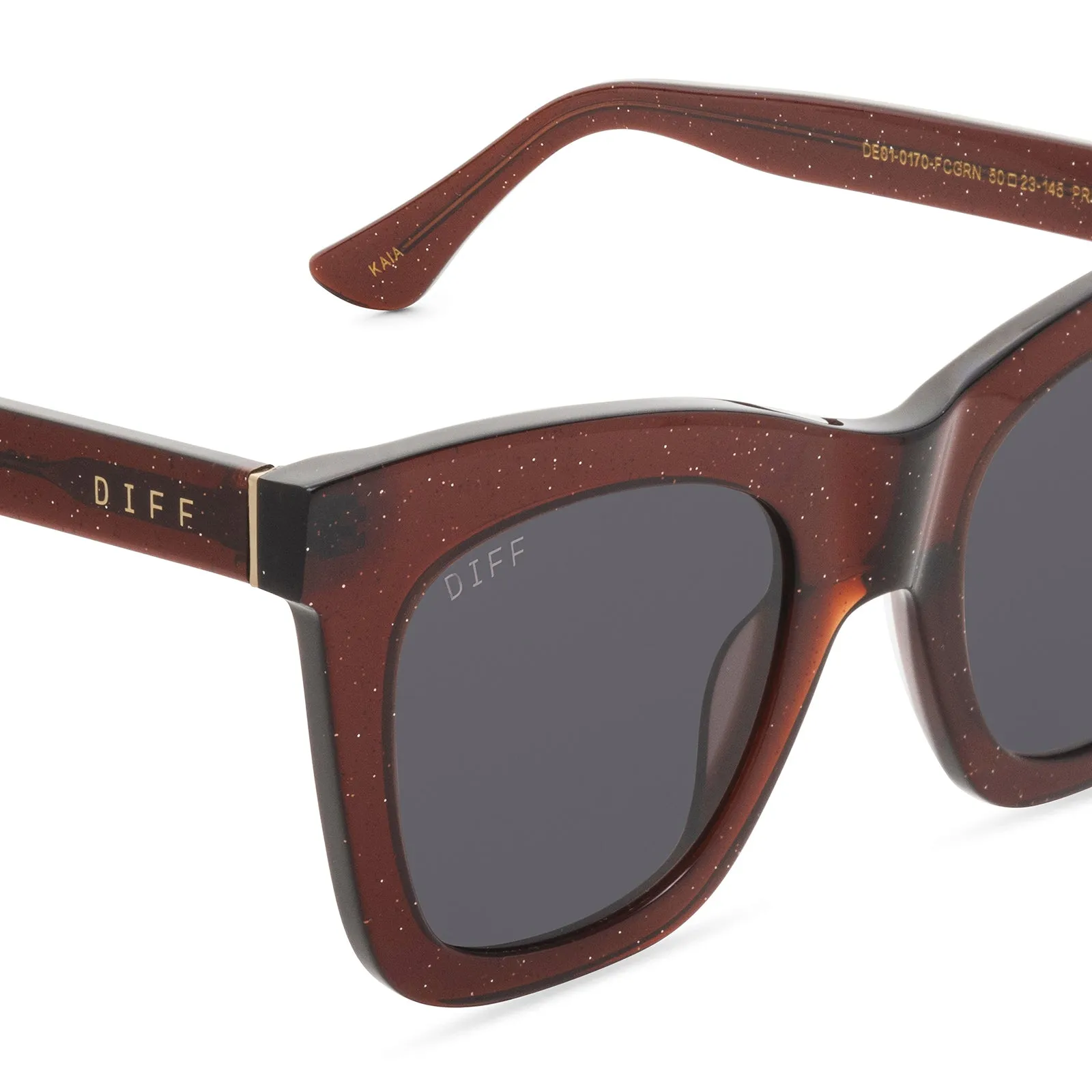 KAIA - FESTIVE CHESTNUT + GREY SUNGLASSES sold by Diff Eyewear product image thumbnail 3