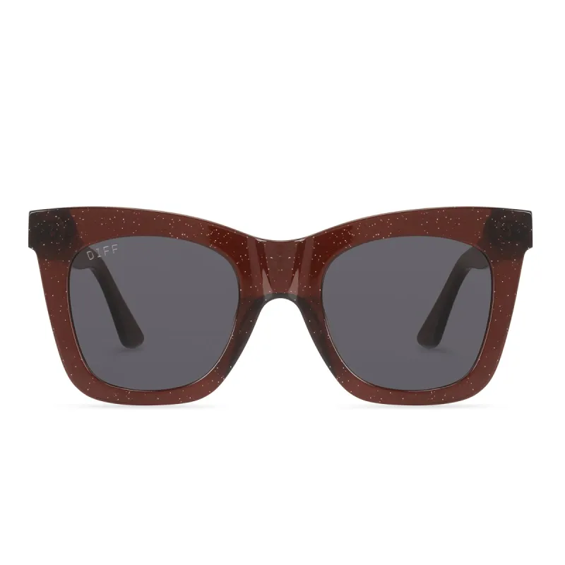 KAIA - FESTIVE CHESTNUT + GREY SUNGLASSES sold by Diff Eyewear