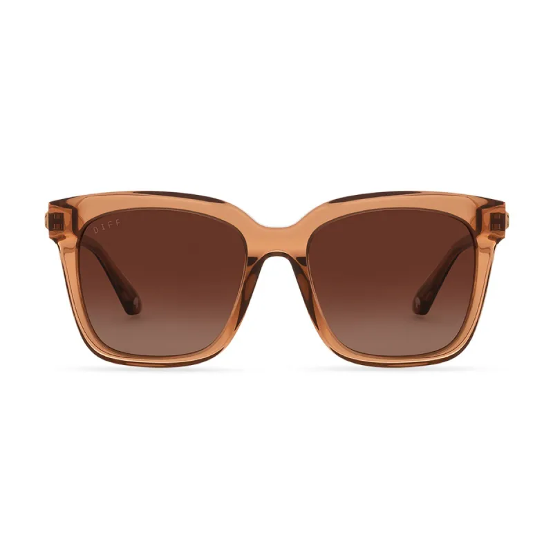 BELLA - DUNES CRYSTAL + BROWN GRADIENT POLARIZED SUNGLASSES sold by Diff Eyewear